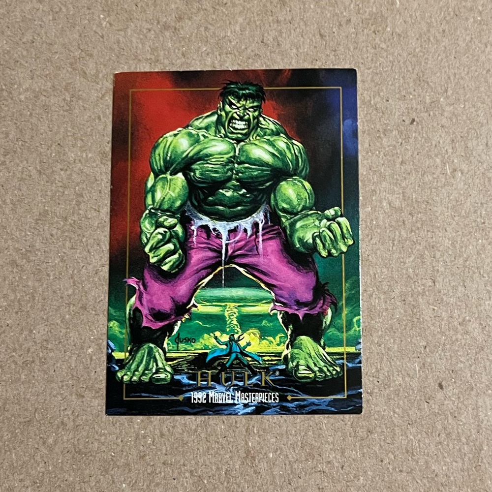 1992 SkyBox Marvel Masterpieces Hulk #32 Trading Card